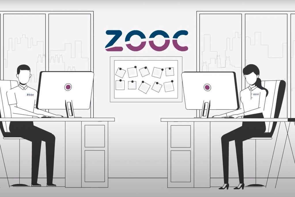 Screenshot of ZOOC explainer video. IT Support expert in Devon